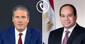 الرئيس السيسي يتلقي إتصالاً هاتفياً من “كير ستارمر” رئيس وزراء المملكة المتحدة.