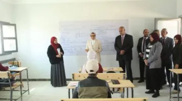 نائب محافظ الوادي الجديد تتابع سير العمل بمقر المدرسة الفندقية