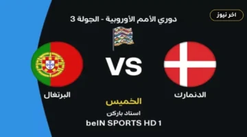 «حسابات النقاط والتشكيل».. موعد مباراة الدنمارك والبرتغال اليوم والقنوات الناقلة في دوري الأمم الأوروبية 2026