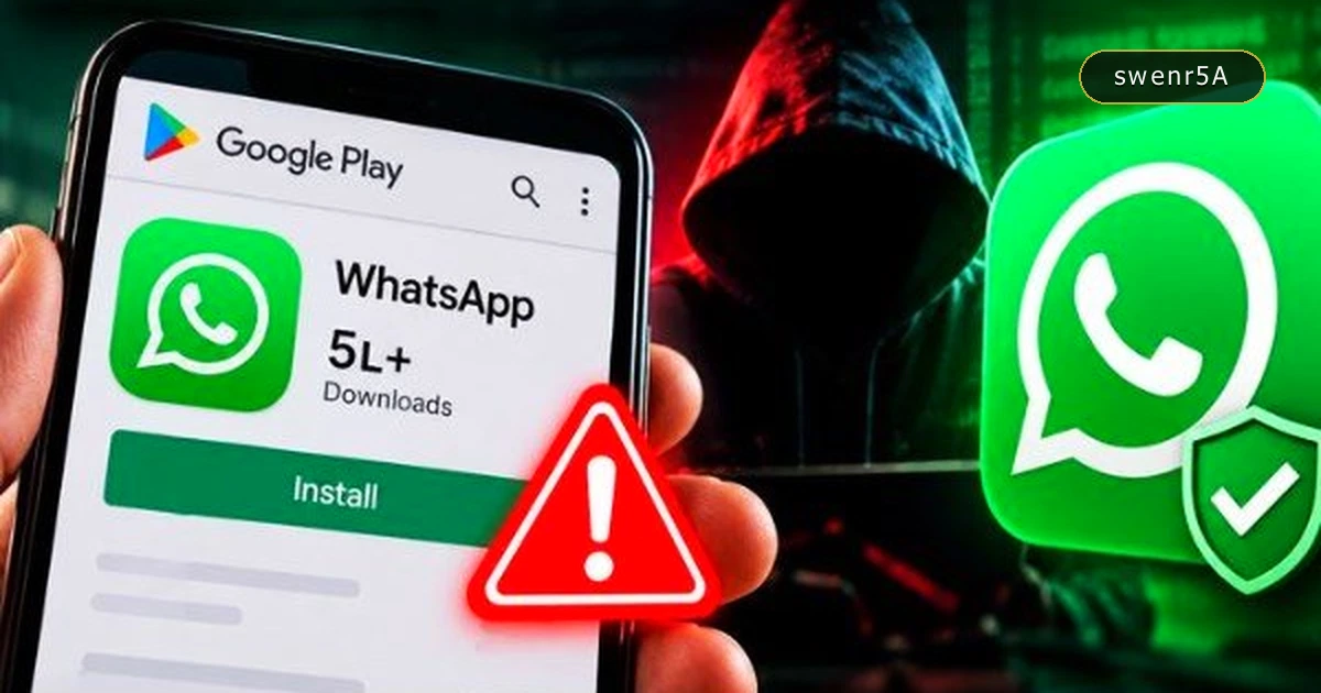 تطبيق واتساب مزيف يتجاوز 500 ألف تحميل عبر إعلانات جوجل بلاي 5 تطبيق واتساب مزيف يتجاوز 500 ألف تحميل عبر إعلانات جوجل بلاي